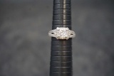 Sterling Silver Ring W/ White Stones
