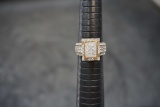 Sterling Silver Ring W/ White Stones