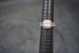 Sterling Silver Ring W/ White Stones