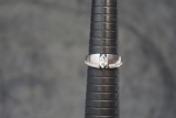 Sterling Silver Ring W/ White Stones