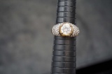 Sterling Silver Ring W/ White Stones