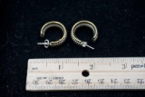 Sterling Silver Brass Earrings