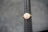 Sterling Silver Ring W/ Light Pink/Peach Stones