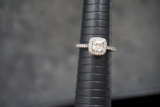 Sterling Silver Ring W/ White Stones