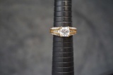 Sterling Silver Ring W/ White Stones