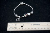 Sterling Silver Cross Pendant W/ White Stones