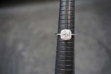 Sterling Silver Ring W/ White Stones