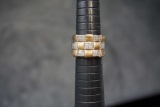 Sterling Silver Checkered Ring