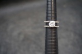 Sterling Silver Ring W/ White Stones
