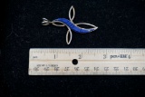 Sterling Silver Blue Cross Pendant