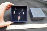 Stauer Sterling Silver Necklace & Earrings Set