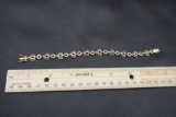 Sterling Silver Bracelet W/ White Stones