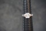 Sterling Silver Ring W/ White Stones