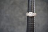 Sterling Silver Ring W/ White Stones