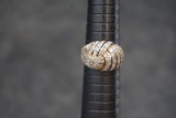 Silver-Toned Ring W/ White Stones