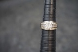 Sterling Silver Ring W/ White Stones