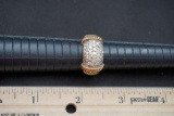Sterling Silver Ring W/ White Stones