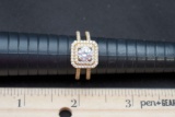 Sterling Silver Ring W/ White Stones