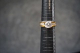 Sterling Silver Ring W/ White Stones