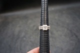 Sterling Silver Ring W/ White Stones