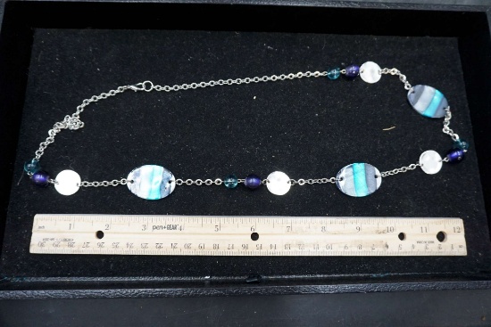 Silver & Blue-Toned Necklace