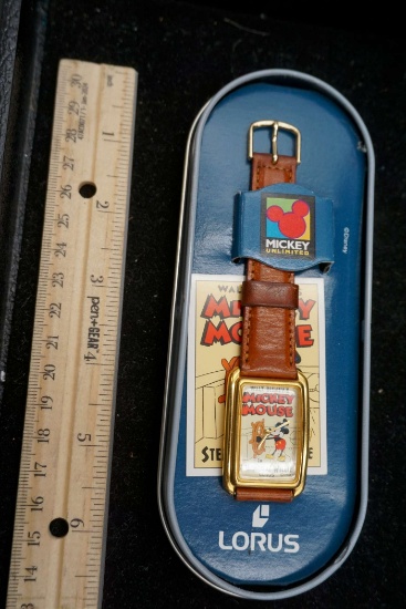 Lorus Mickey Mouse Watch In Tin