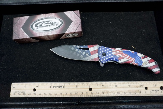 Rite Edge American Flag Folding Knife