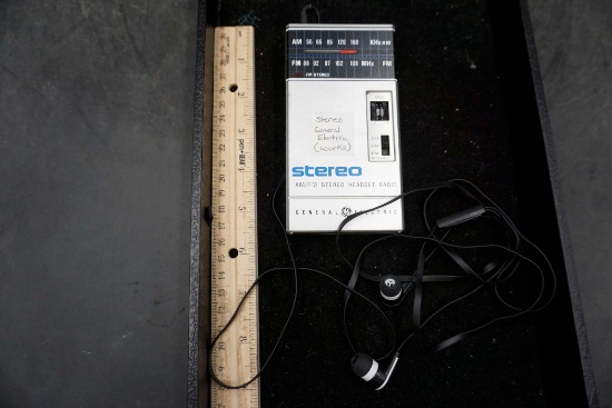Stereo General Electric Am/Fm Headset Radio (Works)