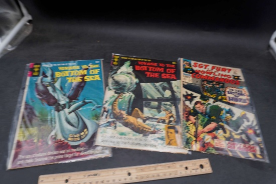 3 Comic Books - Voyage To The Bottom Of The Sea & Sgt. Fury And His Howling Commandos