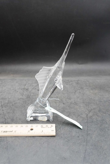 Crystal Sword Fish Glass From France