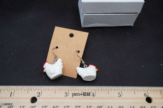 Chicken Earrings
