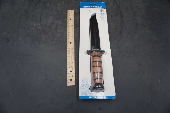Sheffield Military Fixed Blade Knife & Sheath