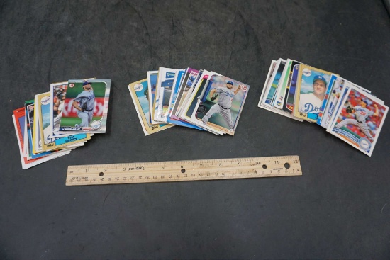 3 - Stacks Of 30 L.A. Dodgers Cards