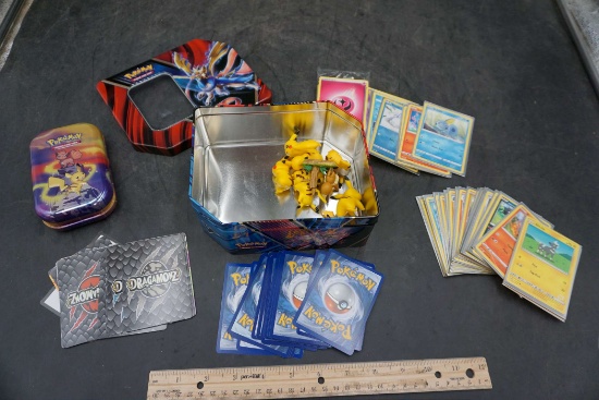 Pokemon Tin W/ Figurines & Cards