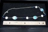 Silver & Blue-Toned Necklace