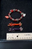 Red Hat Bracelet & 2 Pins