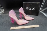 Nasty Girl Pink Dollar Sign High Heels (Size 38)