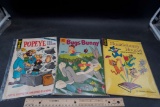 3 Comic Books - Popeye, Bugs Bunny & Huckleberry Hound
