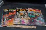 3 Comic Books - Lost In Space, I Spy! & Hot Rod Cartoons