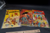3 Comic Books - The General, Captain Venture & Pep