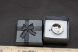 Silver-Toned Elvis Ring