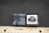 Stone & Floral Ring