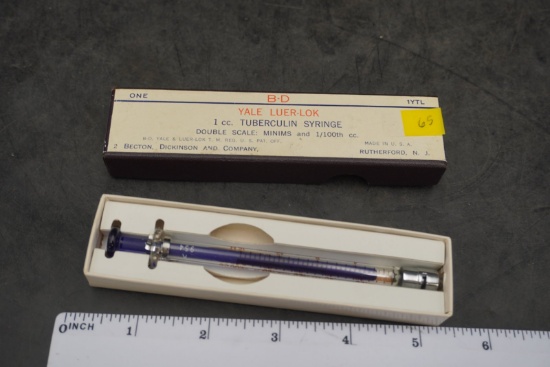 B-D Yale Luer-Lok Glass Tuberculin Syringe with Box (Full Box)