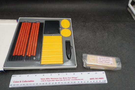 Rubber Interlocking Set Alphanumeric Rubber Stamps Printing Kit