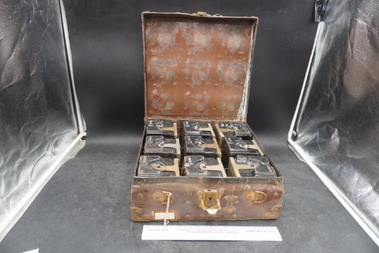 Bell System Leather & Metal Telecommunications Equipment Case (9-Piece Set)