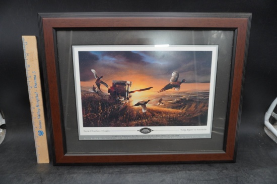 Terry Redlin Wood Framed Paper Art Print Evening Surprise