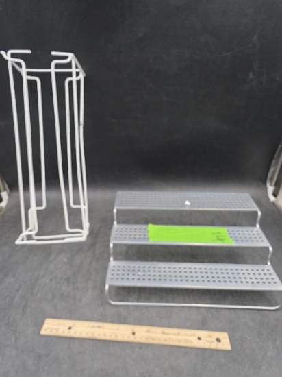 Wire Metal & Plastic Kitchen Storage Organizer Lot
