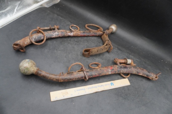 Cast Iron Hames Iron Horse Harness Parts Pair