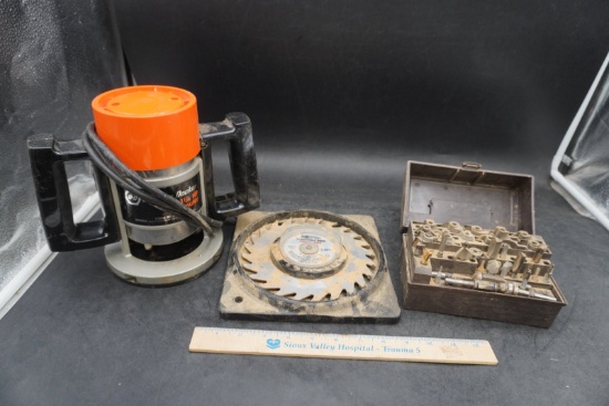 Black & Decker Router, Craftsman Tools & Saw Blade
