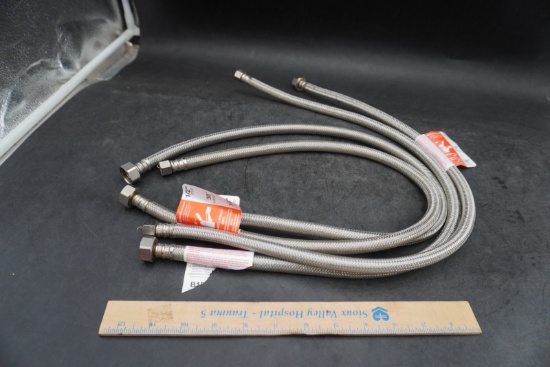 Fluidmaster 30-Inch Stainless Steel Faucet Supply Lines (4 Pieces)